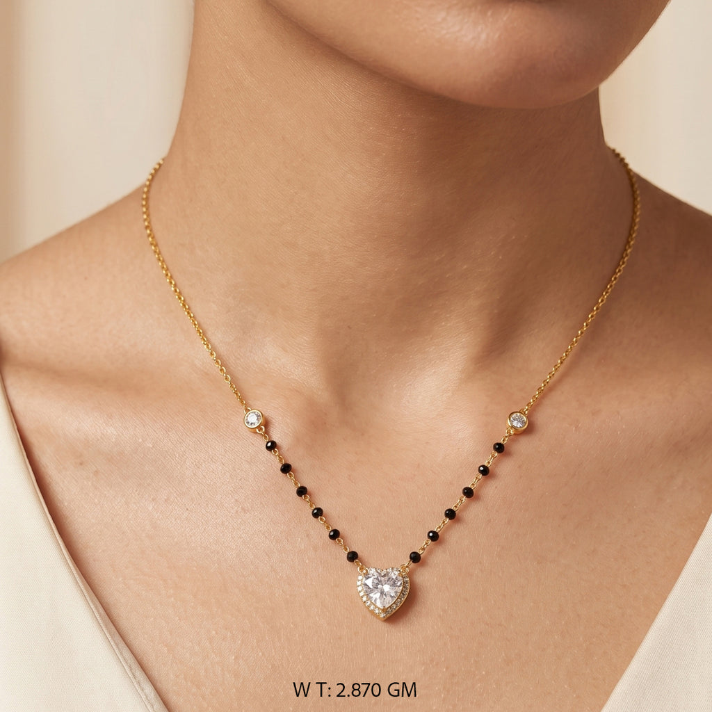 CZ Studded Beaded Mangalsutra