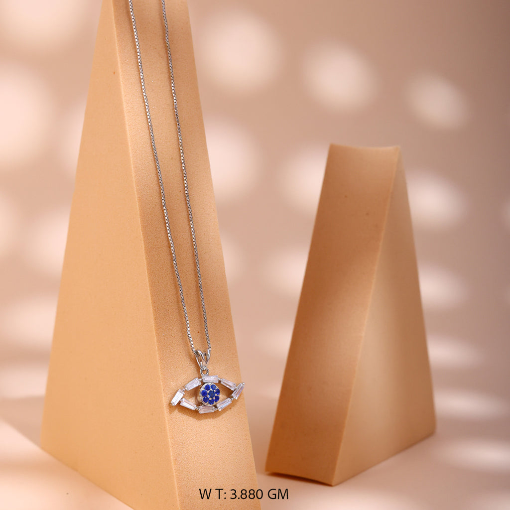 Cubic Zirconia (CZ) Eye Necklace.