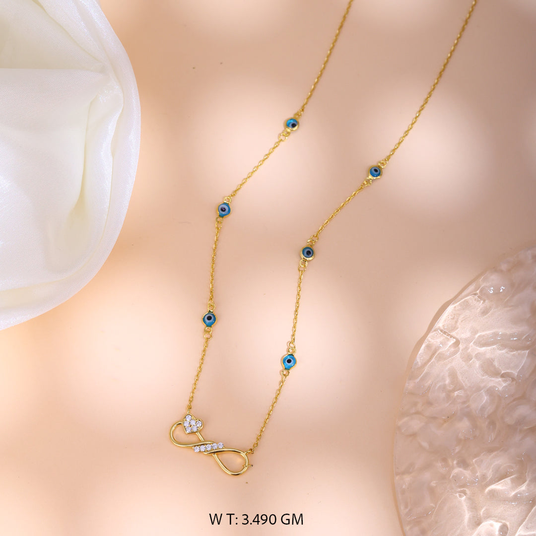Infinity Heart Evil Eye Necklace