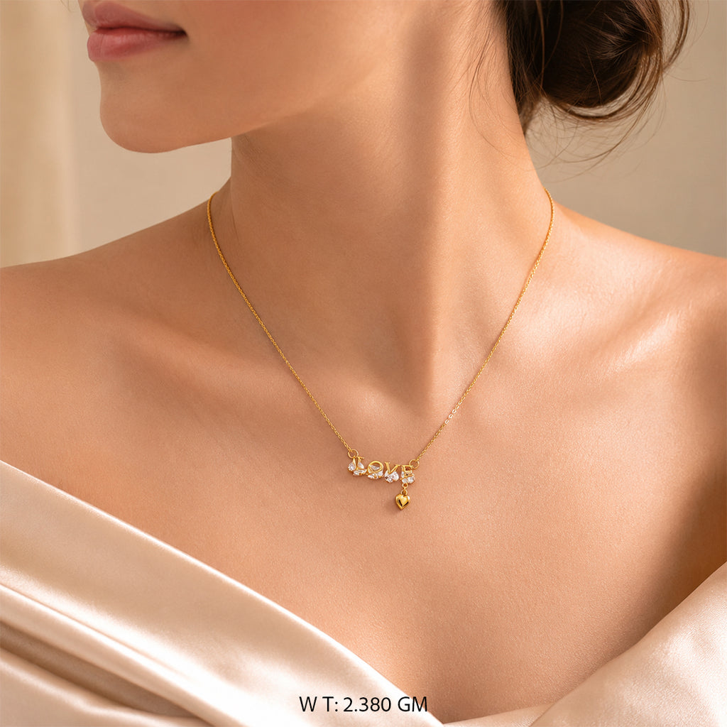 Dangling Heart "Love" Pendant