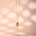 Lotus Bloom Pearl and Diamond Necklace