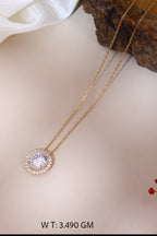 Golden Crystal Pendant Chain