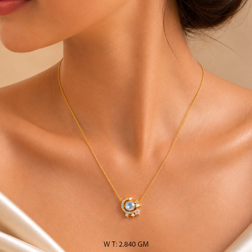 Blue Topaz Birthstone Necklace