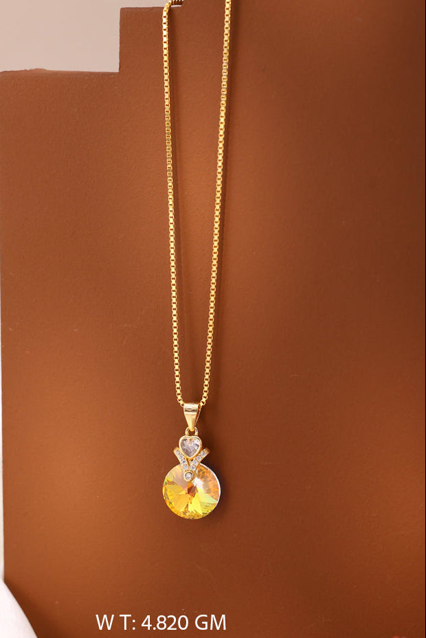 Golden Spark Heart Necklace